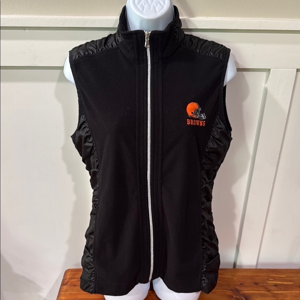Cleveland Browns NFL Cutter & Buck Black Vest